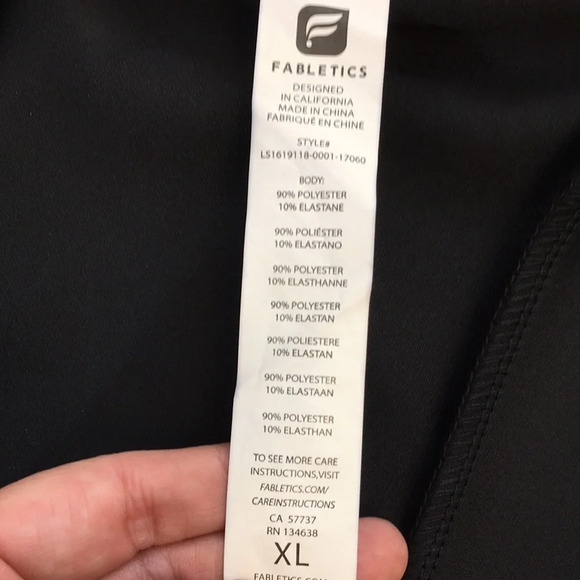 Fabletics Sweatshirt Womens XL Black Tilly Neoprene Dreams‎ Pullover - Picture 13 of 15